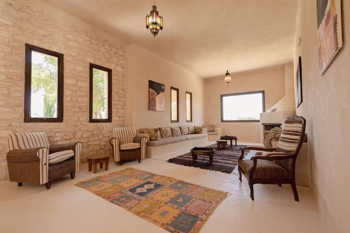 The light-filled communal lounge